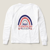 Alle American Babe Red White Blue Patriotic Rainbo (Design Rückseite)