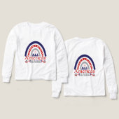 Alle American Babe Red White Blue Patriotic Rainbo (Design Vorderseite & Rückseite)