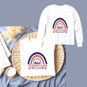 Alle American Babe Red White Blue Patriotic Rainbo