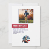 Alle American Boy Football Magazine decken Geburts Einladung (Rückseite)