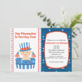 Alle American Boys First Birthday Einladung (Stehend Vorderseite)