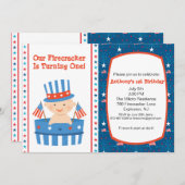 Alle American Boys First Birthday Einladung (Vorne/Hinten)