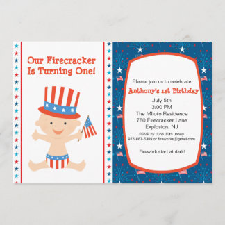Alle American Boys First Birthday Einladung
