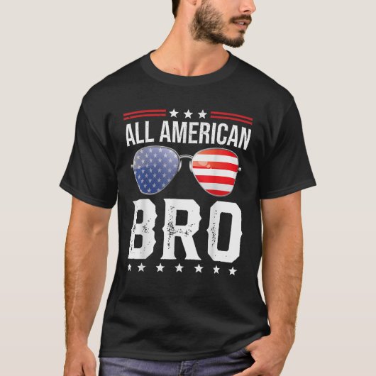 Alle American Bro Brother Matching Family Vierter  T-Shirt (Vorderseite)