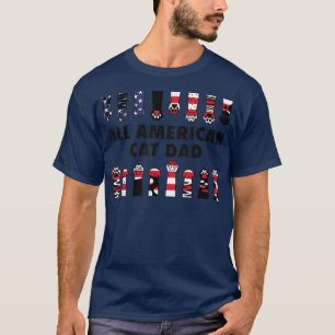 Alle American Cat Vater Vatertag Katze liebt Ameri T-Shirt