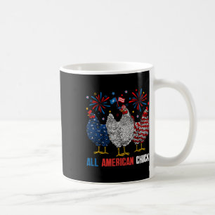 Alle American Chick Retro 4. Juli Patriotic USA Kaffeetasse