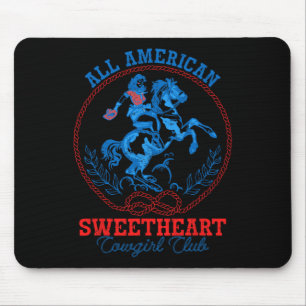 Alle American Cowgirl Sweetheart Club 4. Juli W Mousepad