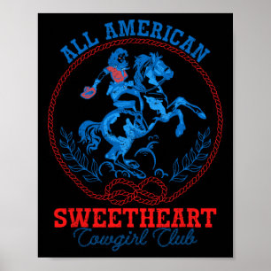Alle American Cowgirl Sweetheart Club 4. Juli W Poster
