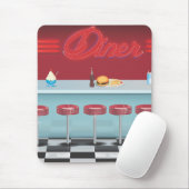 Alle American Diner Restaurant Mousepad (Mit Mouse)