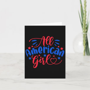 Alle American Girl Independence Day 4. Juli USA Fl Karte