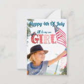 Alle American Girl Personalisiert Card Mitteilungskarte (Vorderseite)