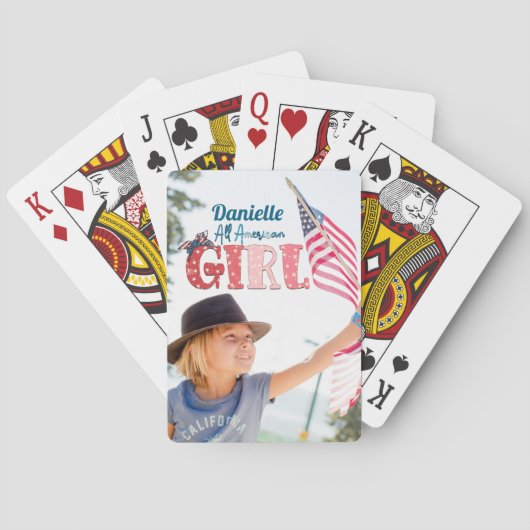 Alle American Girl Personalisiert Playing Cards Spielkarten (Rückseite)