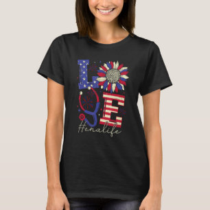 Alle American Nurse Scrub Memorial Day 4. Juli T-Shirt