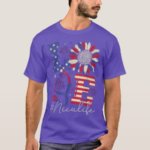 Alle American Nurse Scrub Memorial Day 4. Juli T-Shirt