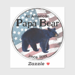 Alle American Papa Bear Aufkleber