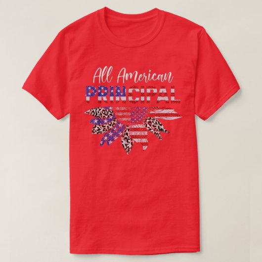 Alle American Principal Sunflower American Flag 4. T-Shirt (Design vorne)