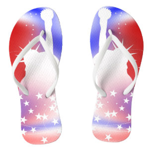 Alle American Red White Blue Flip Flops Badesandalen
