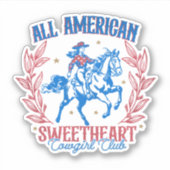 Alle American Sweetheart Cowgirl Club Aufkleber (Vorderseite)