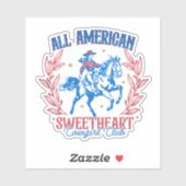 Alle American Sweetheart Cowgirl Club Aufkleber (Blatt)