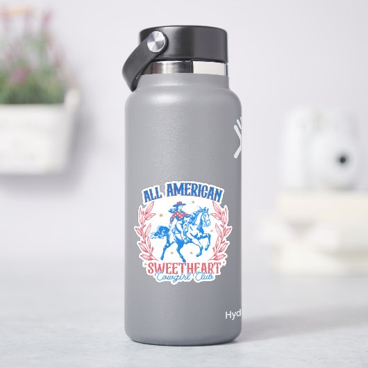 Alle American Sweetheart Cowgirl Club Aufkleber (HydroFlask)