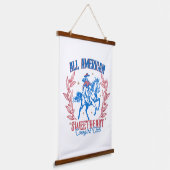 Alle American Sweetheart Cowgirl Club Wandteppich Mit Holzrahmen (Gewinkelt)