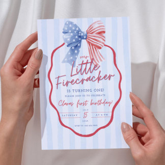 Alle Amerikaner 1. Geburtstag Einladen Patriotic 4 Einladung