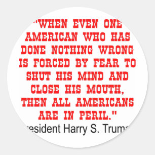 Alle Amerikaner sind in Gefahr Runder Aufkleber