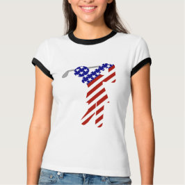 Alle Amerikanerin Golfer T-Shirt