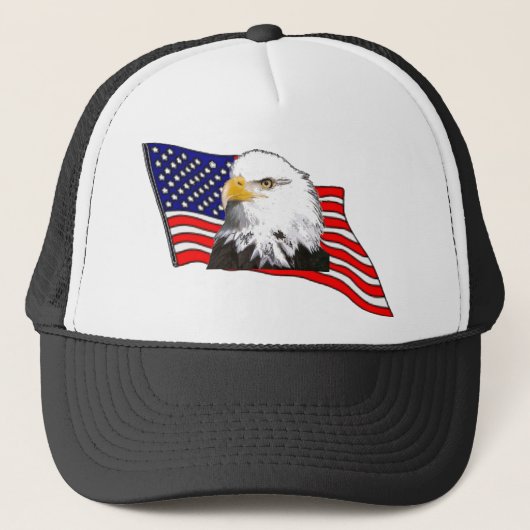Alle amerikanische Entwurfs-Kappe Truckerkappe (Vorderseite)