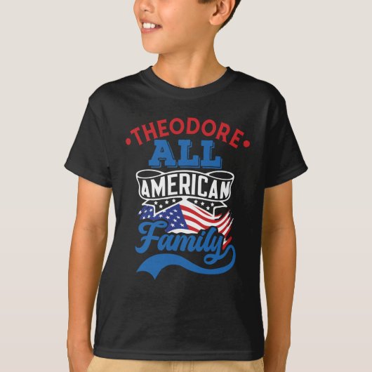 Alle amerikanische Familie 4 july patriotische Übe T-Shirt (Vorderseite)