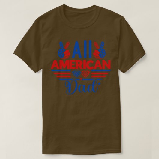 Alle amerikanische Papa-US-Flaggensonnenbrille für T-Shirt (Design vorne)