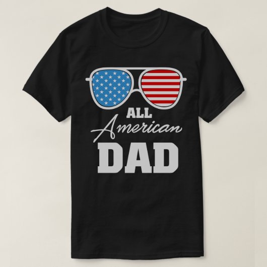 Alle amerikanische Papa-US-Flaggensonnenbrille für T-Shirt (Design vorne)