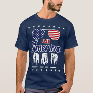 Alle amerikanische Papa-US-Flaggensonnenbrille für T-Shirt