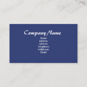 Alle amerikanische Visitenkarte (Rückseite)