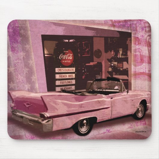 Alle amerikanischen 50er Collage Mousepad (Vorne)