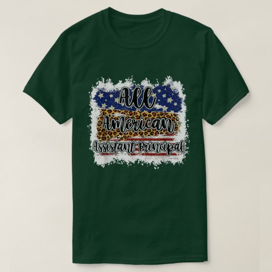 Alle amerikanischen Assistant Principal Leopard Ma T-Shirt (Design vorne)