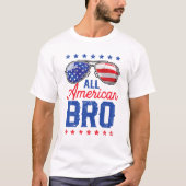 Alle amerikanischen Bro 4. Juli Männer Familie Mat T-Shirt (Vorderseite)