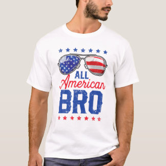 Alle amerikanischen Bro 4. Juli Männer Familie Mat T-Shirt