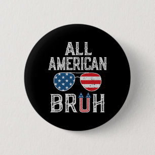 Alle amerikanischen Bruh 4. Juli Boys Patriotic Te Button