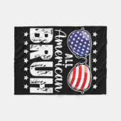 Alle amerikanischen Bruh 4. Juli Boys Patriotic Te Fleecedecke (Vorderseite (Horizontal))
