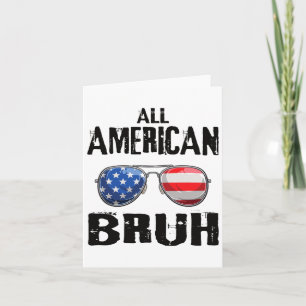 Alle amerikanischen Bruh 4. Juli Boys Patriotic Te Karte