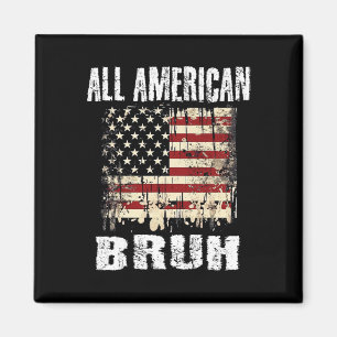 Alle amerikanischen Bruh 4. Juli Boys Patriotic Te Magnet