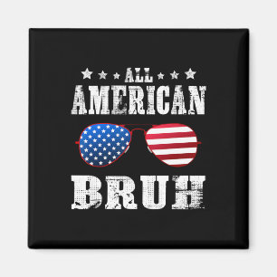 Alle amerikanischen Bruh 4. Juli Boys Patriotic Te Magnet