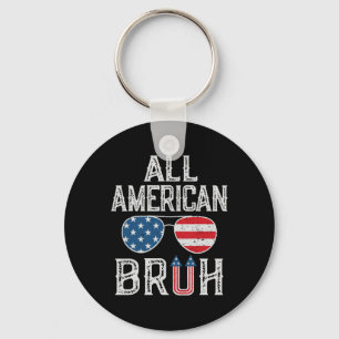 Alle amerikanischen Bruh 4. Juli Boys Patriotic Te Schlüsselanhänger