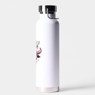 Alle amerikanischen Cowboy US Flag Cow Skull Trinkflasche