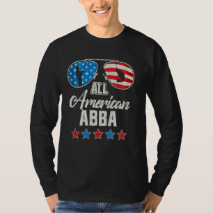 Alle amerikanischen Fischerei Abba 4. Juli US Flag T-Shirt