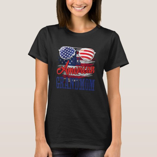 Alle amerikanischen Großmutterbrillen US-Flagge 4. T-Shirt (Vorderseite)