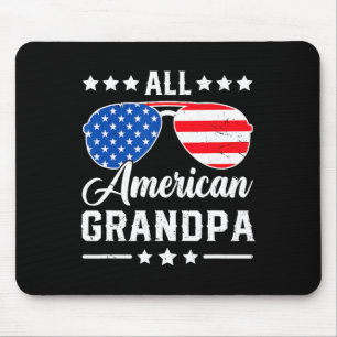 Alle amerikanischen Großvater 4. Juli Patriotic US Mousepad
