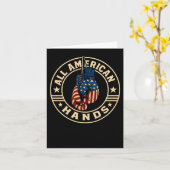 Alle amerikanischen Hände Boxhandschuhe Patriotic Karte (Gelbe Blume)