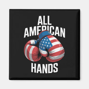 Alle amerikanischen Hände Boxhandschuhe Patriotic  Magnet